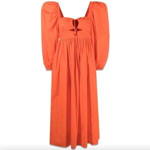 Ulla Johnson Alessa Ruched-bodice Cotton-poplin Midi Dress